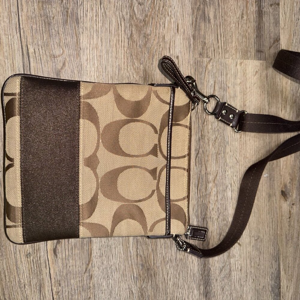 Coach Monogram Crossbody and Matching Checkbook Cover - Picture 2 of 5